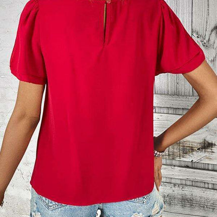 Vibrant Women's Casual Short Sleeve Blouse for Effortless Everyday Wear - Très Elite