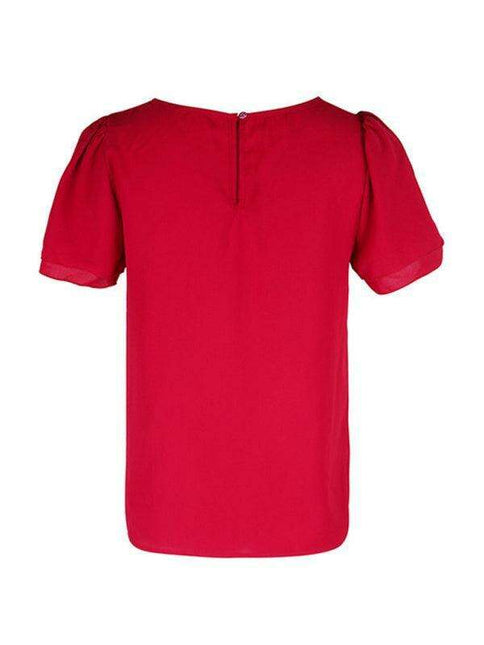Vibrant Women's Casual Short Sleeve Blouse for Effortless Everyday Wear