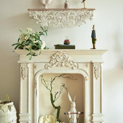 Vintage Elegance Handcrafted White Wooden Wall Shelf: Timeless Charm for Your Home. vintage-elegance-handcrafted-white-wooden-wall-shelf-timeless-charm-for-your-home Furniture›Home office furniture›Cabinets, modules and shelves›Wall Shelves