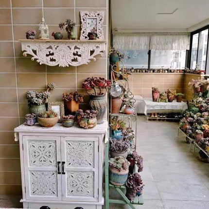 Vintage Elegance Handcrafted White Wooden Wall Shelf: Timeless Charm for Your Home. vintage-elegance-handcrafted-white-wooden-wall-shelf-timeless-charm-for-your-home Furniture›Home office furniture›Cabinets, modules and shelves›Wall Shelves