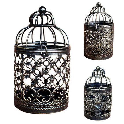Vintage European-Style Iron Lantern Candle Holder for Elegant Home Lighting - Très Elite