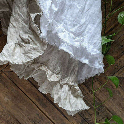 Vintage French Linen Ruffled Pillow Shams - Luxurious Timeless Charm for Your Bedroom - Très Elite