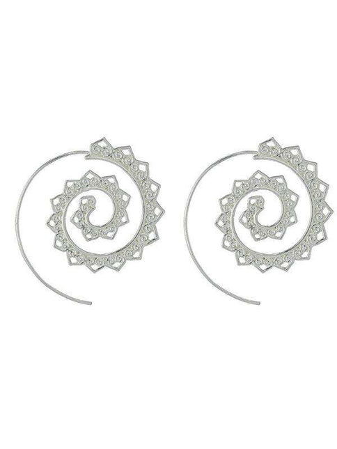 Vintage Heart Swirl Earrings - Retro Chic Dangle Ear Adornments by JakotoNew