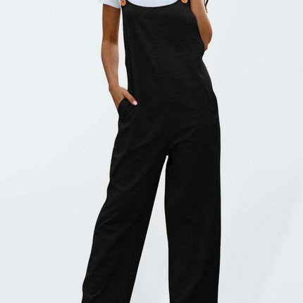 Vintage-Inspired Women's Cotton Overall Jumpsuit