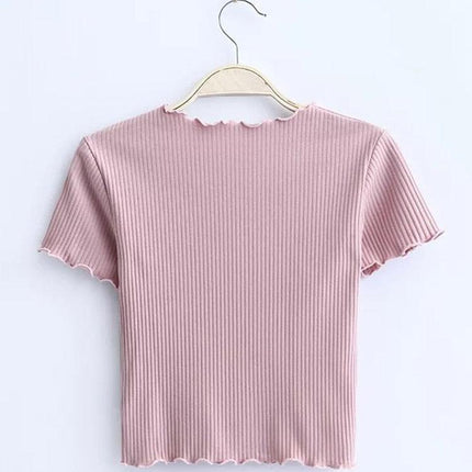 Vintage-Inspired Women's Retro Short Sleeve T-Shirt with Wood Ears Design - Très Elite