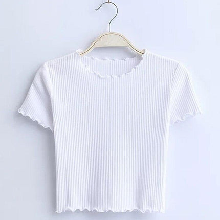 Vintage-Inspired Women's Retro Short Sleeve T-Shirt with Wood Ears Design - Très Elite
