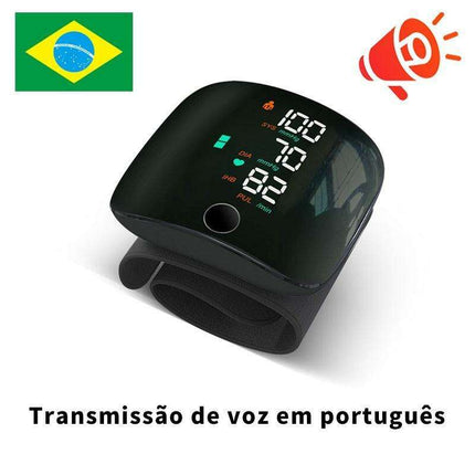 Voice-Controlled Smart Wrist Blood Pressure Tracker with Long Battery Life - Très Elite