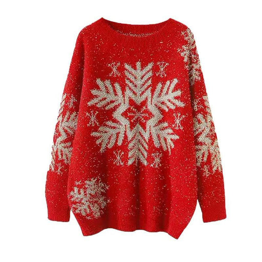 Snowflake Festive Sweater with a Cozy Touch