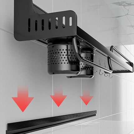 Wall-Mounted Aluminum Kitchen Organizer Rack with Chopstick Holder - Maximize Space Efficiency - Très Elite