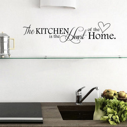 Warm Heart Kitchen Affirmation Vinyl Wall Art for Cozy Home Decor - Très Elite