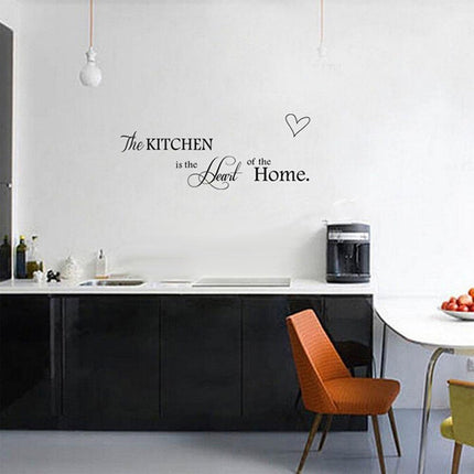 Warm Heart Kitchen Affirmation Vinyl Wall Art for Cozy Home Decor - Très Elite