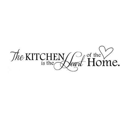 Warm Heart Kitchen Affirmation Vinyl Wall Art for Cozy Home Decor - Très Elite