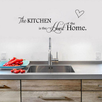 Warm Heart Kitchen Affirmation Vinyl Wall Art for Cozy Home Decor - Très Elite