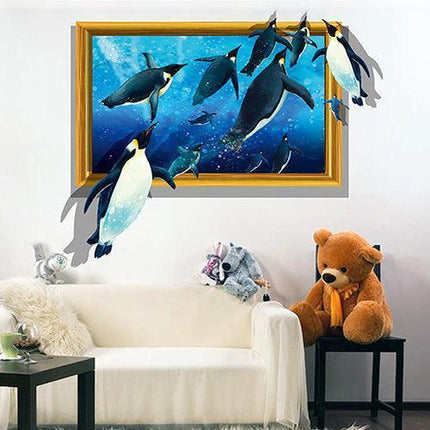 Whimsical 3D Animal Wall Stickers - Fun and Removable Home Decor..