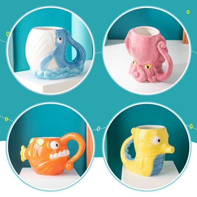 Whimsical 3D Octopus Coffee Mug - Quirky and Practical Delight