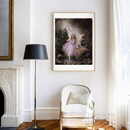 Whimsical Baby Angel and Swan DIY Diamond Painting Kit - Creative Wall Art for All Ages - Très Elite