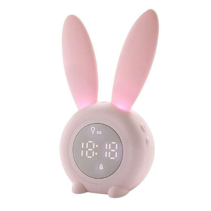 Whimsical Bunny Ear LED Digital Alarm Clock with Sound Control and Multi-Display Features