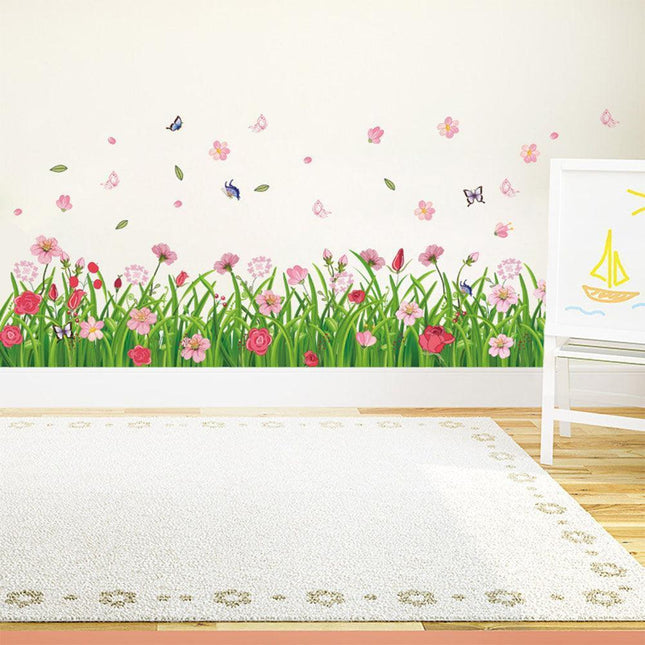 Whimsical Butterfly and Flower Wall Stickers - Elegant Home Decoration Enhancements