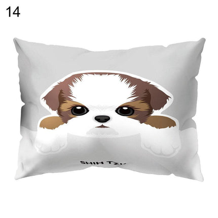 Whimsical Cartoon Dog Cushion Cover for Cheerful Home Styling
