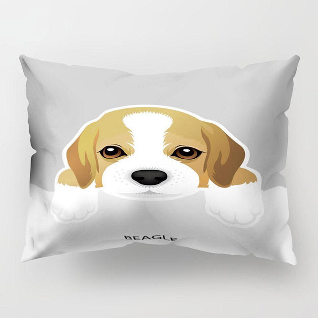 Whimsical Cartoon Dog Cushion Cover for Cheerful Home Styling