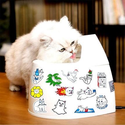 Whimsical Cat Character Sticker Collection for Fun Personalization - Très Elite