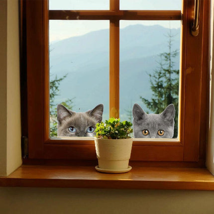 Whimsical Cat PVC Wall Decal for Stylish Home Decoration