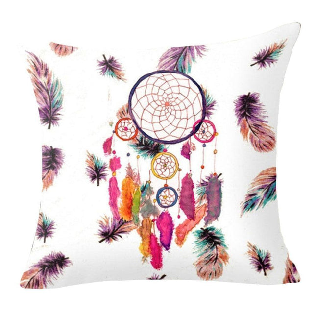 Whimsical Dream Catcher Cushion Cover for a Bright and Cheerful Space