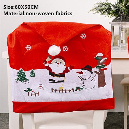 Whimsical Gnome-Themed Christmas Chair Cover - Festive Home Accent