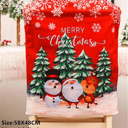 Whimsical Gnome-Themed Christmas Chair Cover - Festive Home Accent