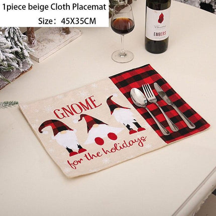 Whimsical Gnome-Themed Christmas Chair Cover - Festive Home Accent