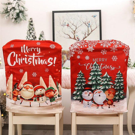 Whimsical Gnome-Themed Christmas Chair Cover - Festive Home Accent - Très Elite