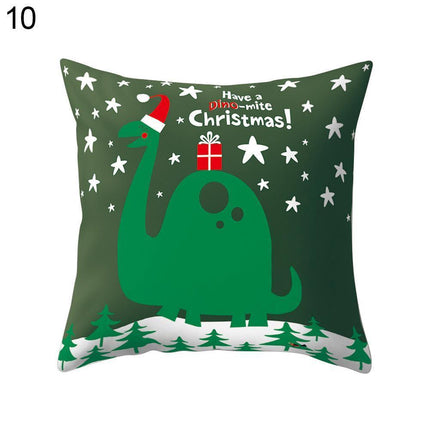Whimsical Holiday Cartoon Pillow Cover for Festive Home Styling