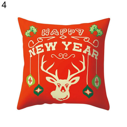 Whimsical Holiday Cartoon Pillow Cover for Festive Home Styling