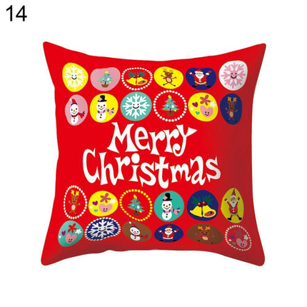 Whimsical Holiday Cartoon Pillow Cover for Festive Home Styling