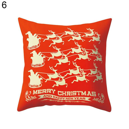 Whimsical Holiday Cartoon Pillow Cover for Festive Home Styling