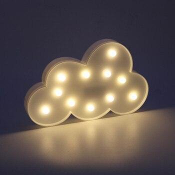 Whimsical Nordic LED Night Light Set: Dreamy Cloud, Star, Moon Illumination