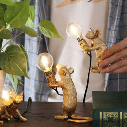 Whimsical Nordic Mouse LED Light - Artistic Home Accent