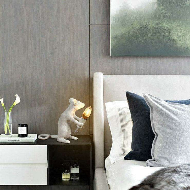 Whimsical Nordic Mouse LED Light - Artistic Home Accent