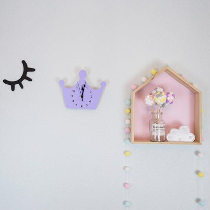 Whimsical Nordic Wooden Rabbit and Swan Wall Clock for Magical Kids' Room Decor