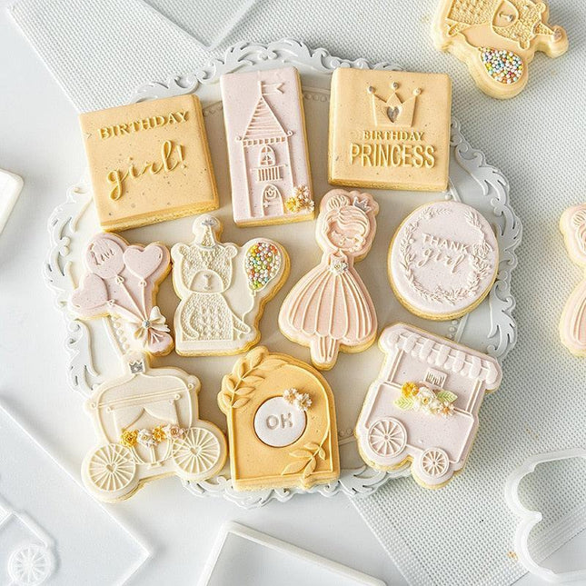 Whimsical Princess Castle Cookie Press Set