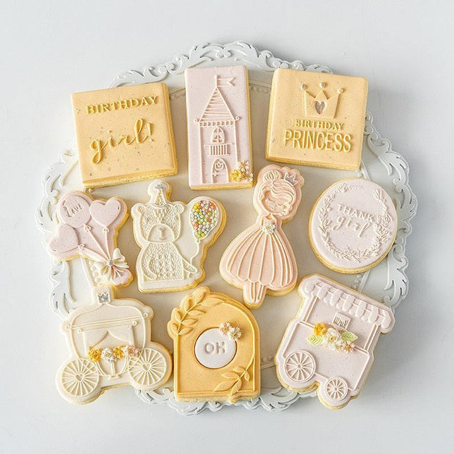Whimsical Princess Castle Cookie Press Set