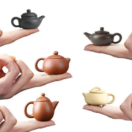 Whimsical Purple Clay Teapot Ensemble with Charming Tea Pet - Très Elite