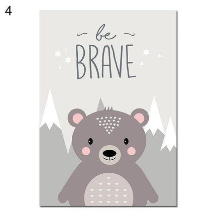 Whimsical Safari Animal Canvas Art for Enchanting Nursery Décor