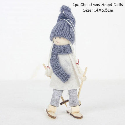 Whimsical Skiing Angel Dolls: Charming Holiday Ornaments for Winter Decor - Très Elite