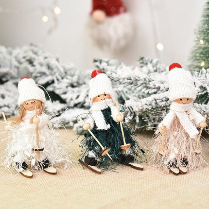 Whimsical Skiing Angel Dolls: Charming Holiday Ornaments for Winter Decor - Très Elite