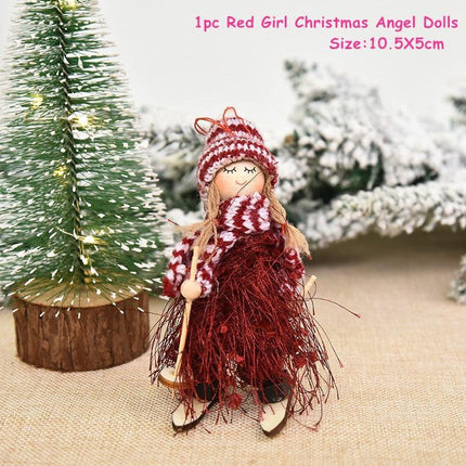 Whimsical Skiing Angel Dolls: Charming Holiday Ornaments for Winter Decor - Très Elite