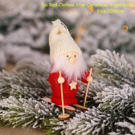 Whimsical Skiing Angel Dolls: Charming Holiday Ornaments for Winter Decor - Très Elite