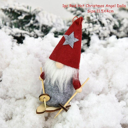 Whimsical Skiing Angel Dolls: Charming Holiday Ornaments for Winter Decor - Très Elite
