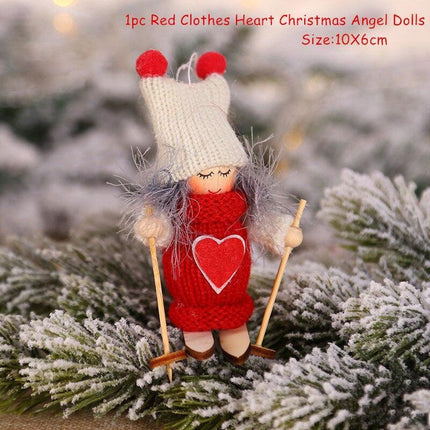 Whimsical Skiing Angel Dolls: Charming Holiday Ornaments for Winter Decor - Très Elite