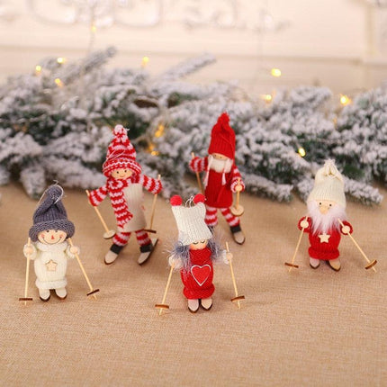 Whimsical Skiing Angel Dolls: Charming Holiday Ornaments for Winter Decor - Très Elite